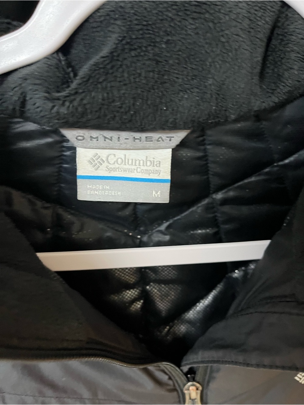 Columbia Black Quilted Omni-Heat Hooded Jacket women’s size M - Picture 2 of 4